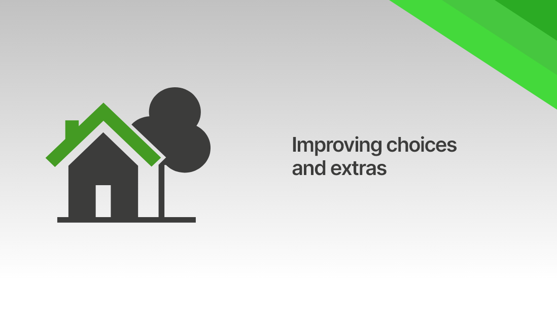 A seamless choices and extras experience